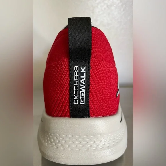 NWT-SKECHERS..MENS RED GO WALK HYPER PILLAR SNEAKERS - Picture 4 of 16